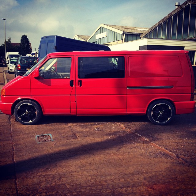 Van with custom paint job